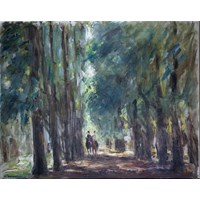 Two Riders in the Avenue in Sakrow 