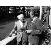 Max Ernst (left). By Detlef Gräfingholt, 29th August 1972. Bundesarchiv, B 145 Bild-F037597-0004