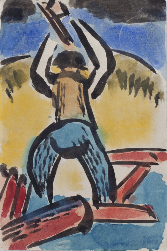 Man Chopping Wood