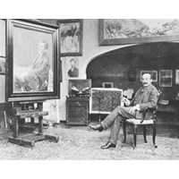 Max Liebermann in his studio